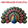 Soft Peacock Carpet Non-slip Bathroom Floor Mat Portable Blanket  for Living Room Tea Table Bedside