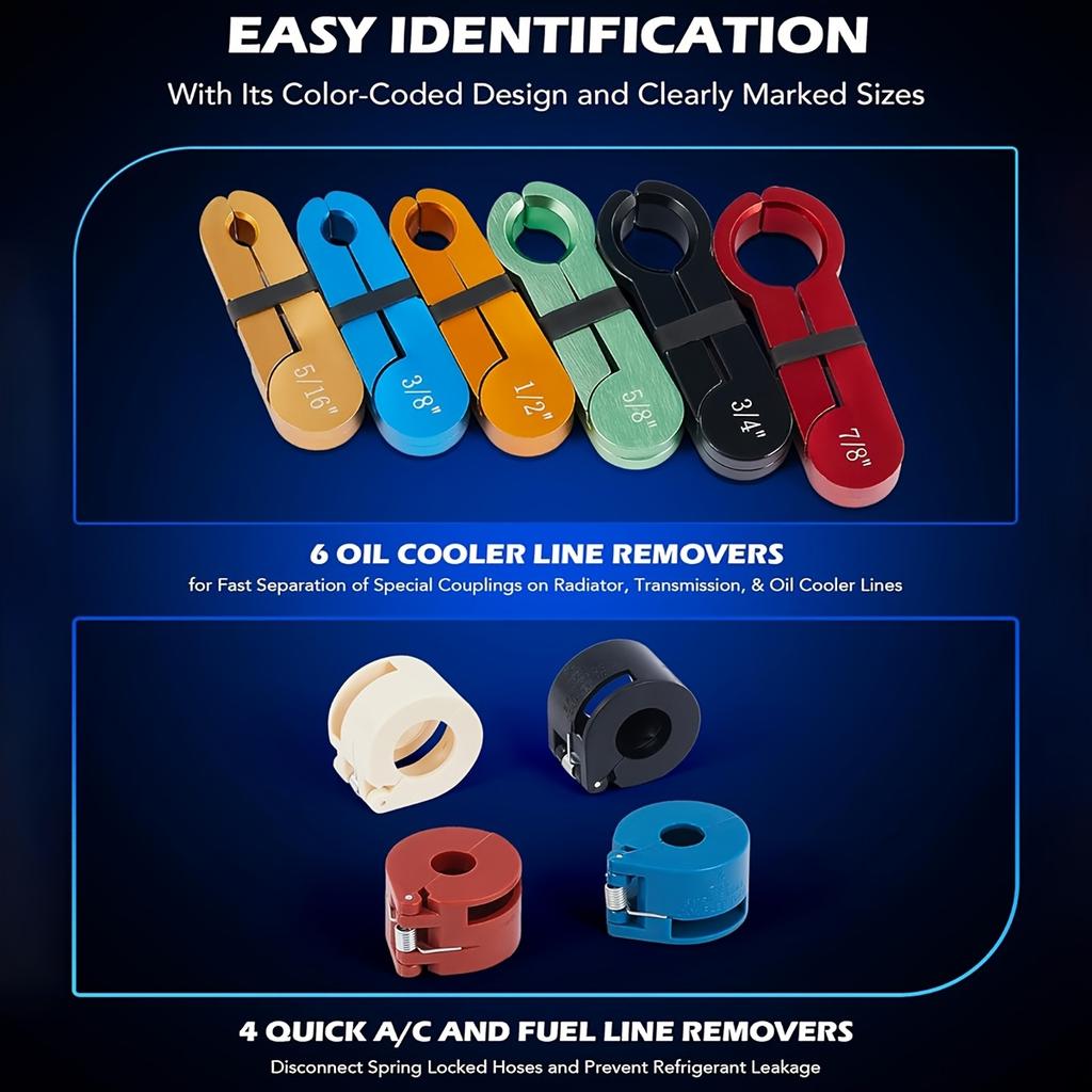 26pcs Fuel Line Disconnect Tool Set with Fuel and AC Disconnect Pliers - Master Quick Disconnect Tool for AC Fuel Line System