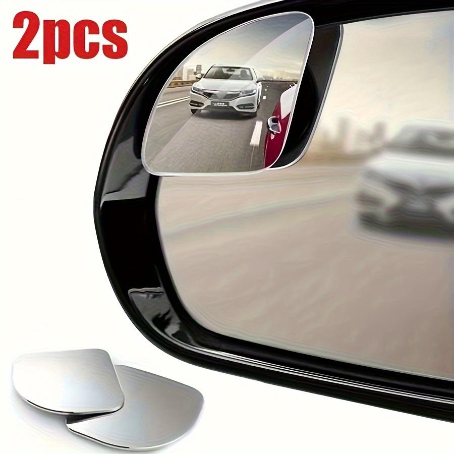 2 Blind Spot Mirrors High Definition Glass Convex Lens Rear View Wide Angle 360 ° Adjustable Auxiliary Mirror