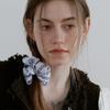 Voor Pearl Satin Scrunchie_Medium_Silver Blue