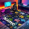 Custom Name Personalized Among Us Print Carpet, Versatile Home Decor Rug, for Playroom, Apartment, Balcony, Entryway, Hallway Gift