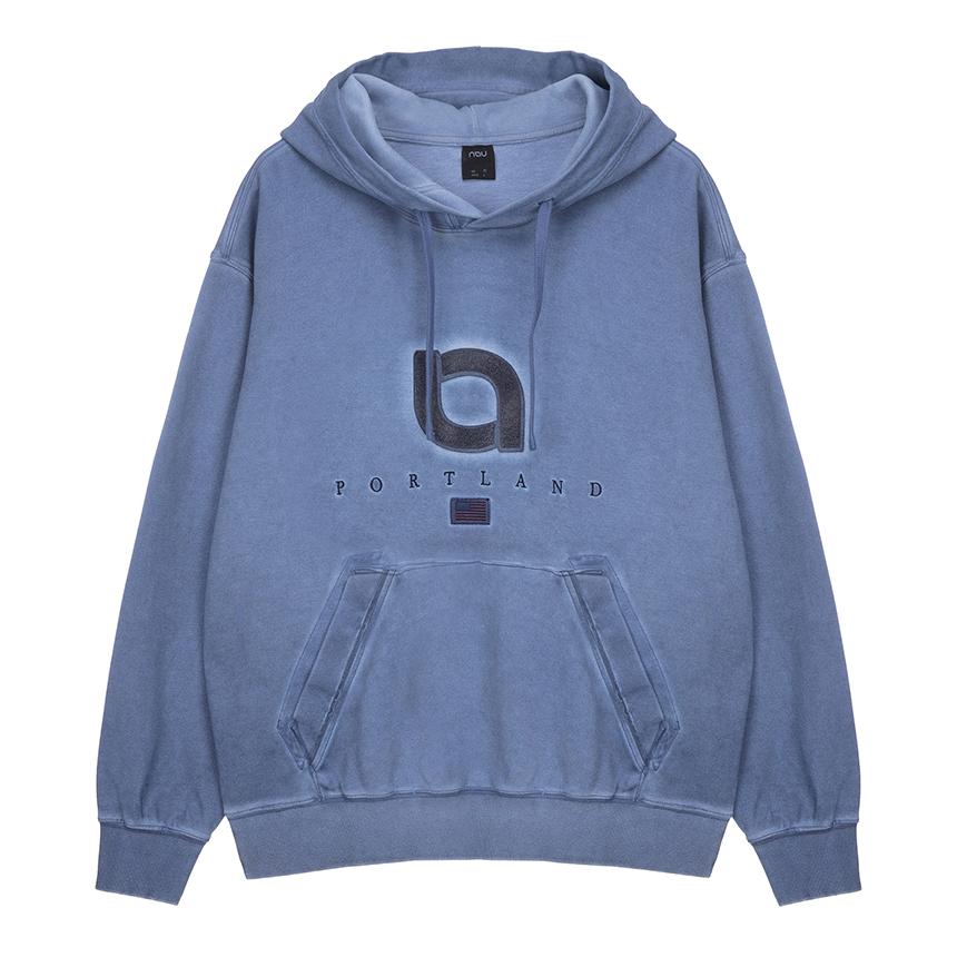 Nau Garment-Dyed Portland Sweat Hoodie Grayish Blue Note/00S