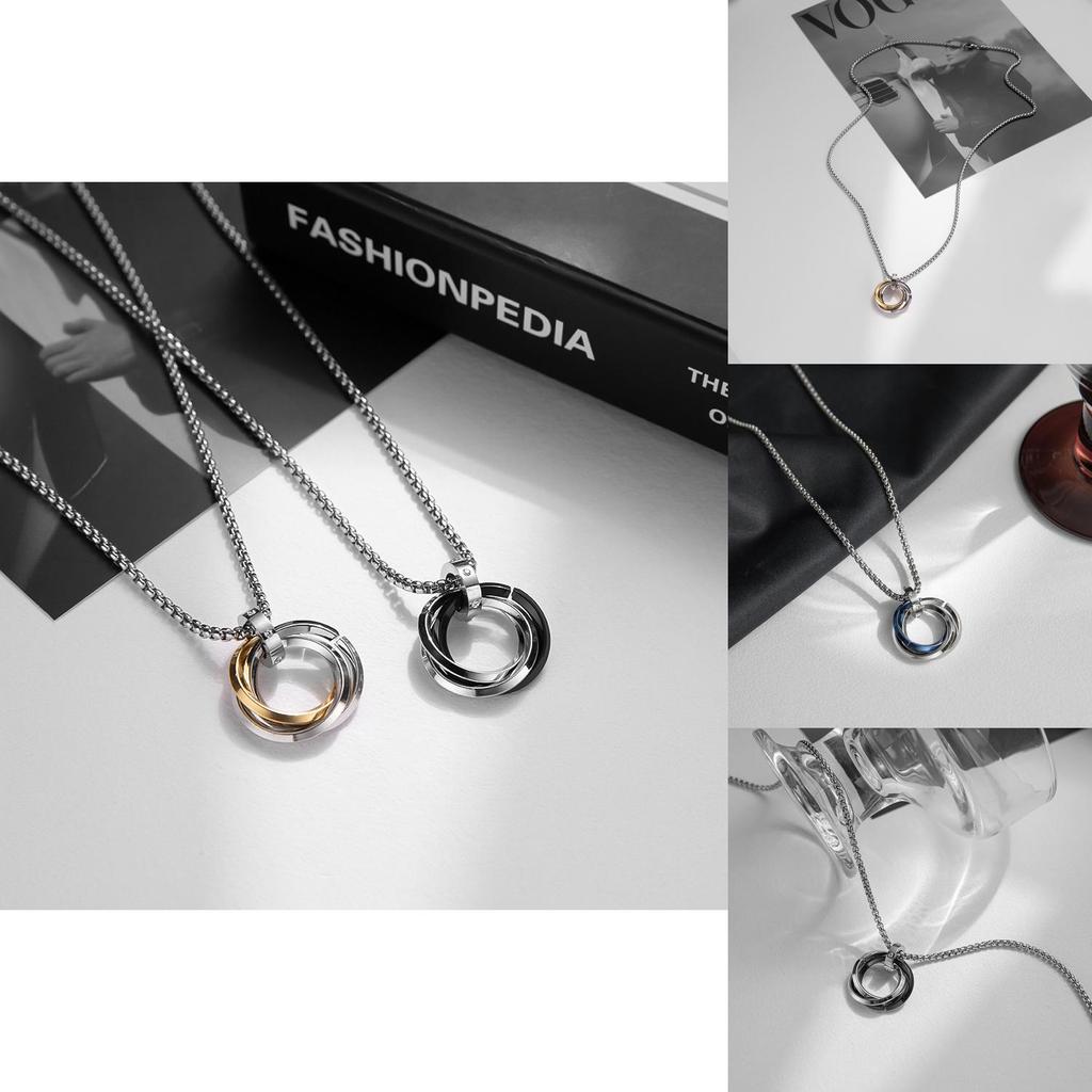 Modern Titanium Steel Geometric Pendant Chain For Casual Fashion Accessories