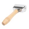 Läder Press Kantrulle DIY Läderhantverk Trähandtag Kantrullningsverktyg SilverM 60mm   2.36in