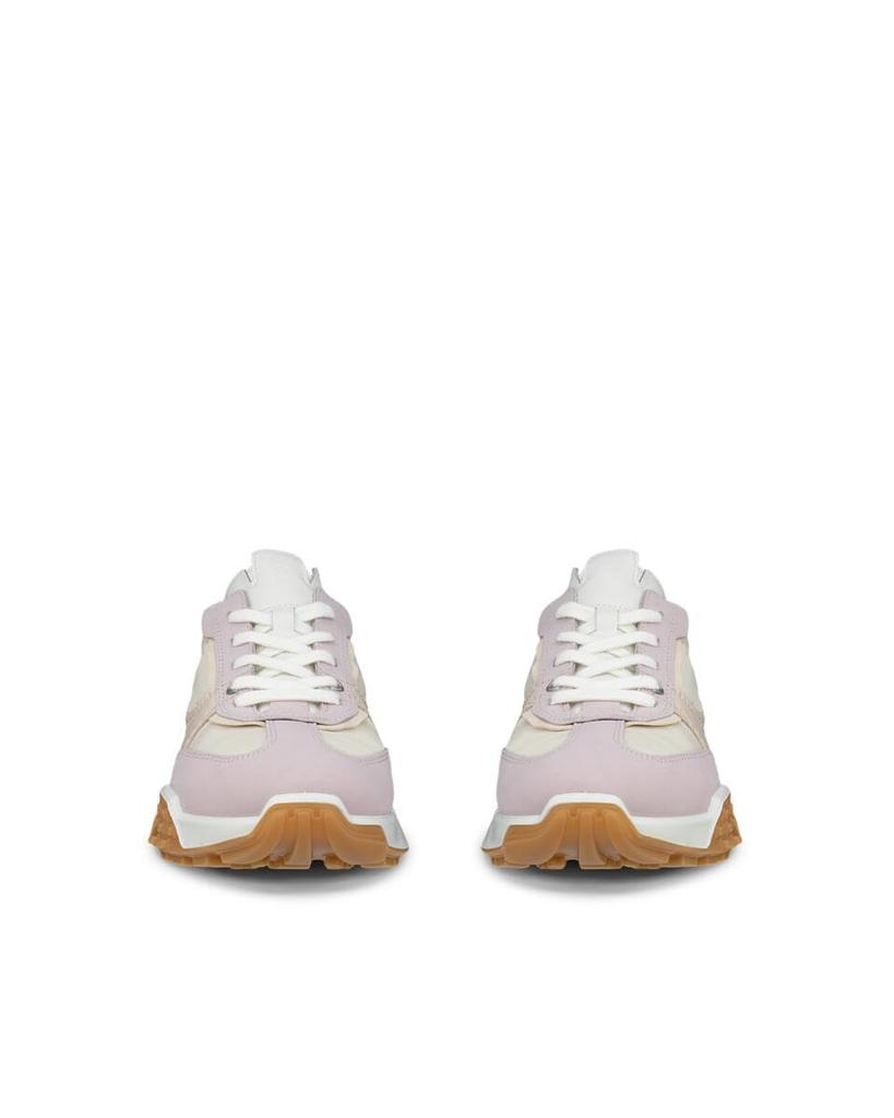 ECCO Women's Retro Leather Casual Sneaker Boots, 24.0 cm, 3E, Available in Violet Ice/Limestone/Limestone/White