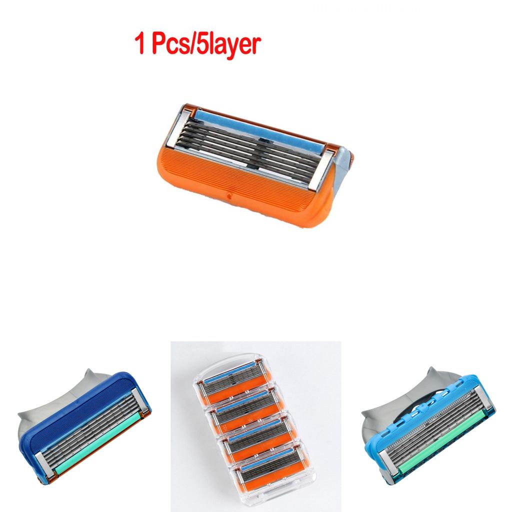 Premium 4pcs Lot Shaving Razor Blades With 5 Layer Blades For Mens Face Shaving
