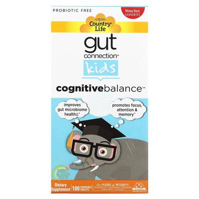 Gut Connection Kids, Cognitive Balance, Sweet & Sour, 100 Chewable Tablets