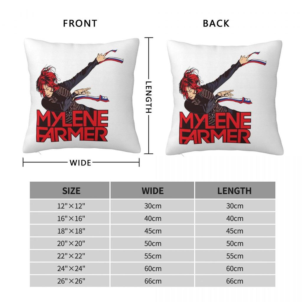 Mylene Farmer Jeanne Gautier Fashion Singer Square Pillowcase Cushion Cover Pillow Case Throw Pillow Cover for Home Bedroom Car