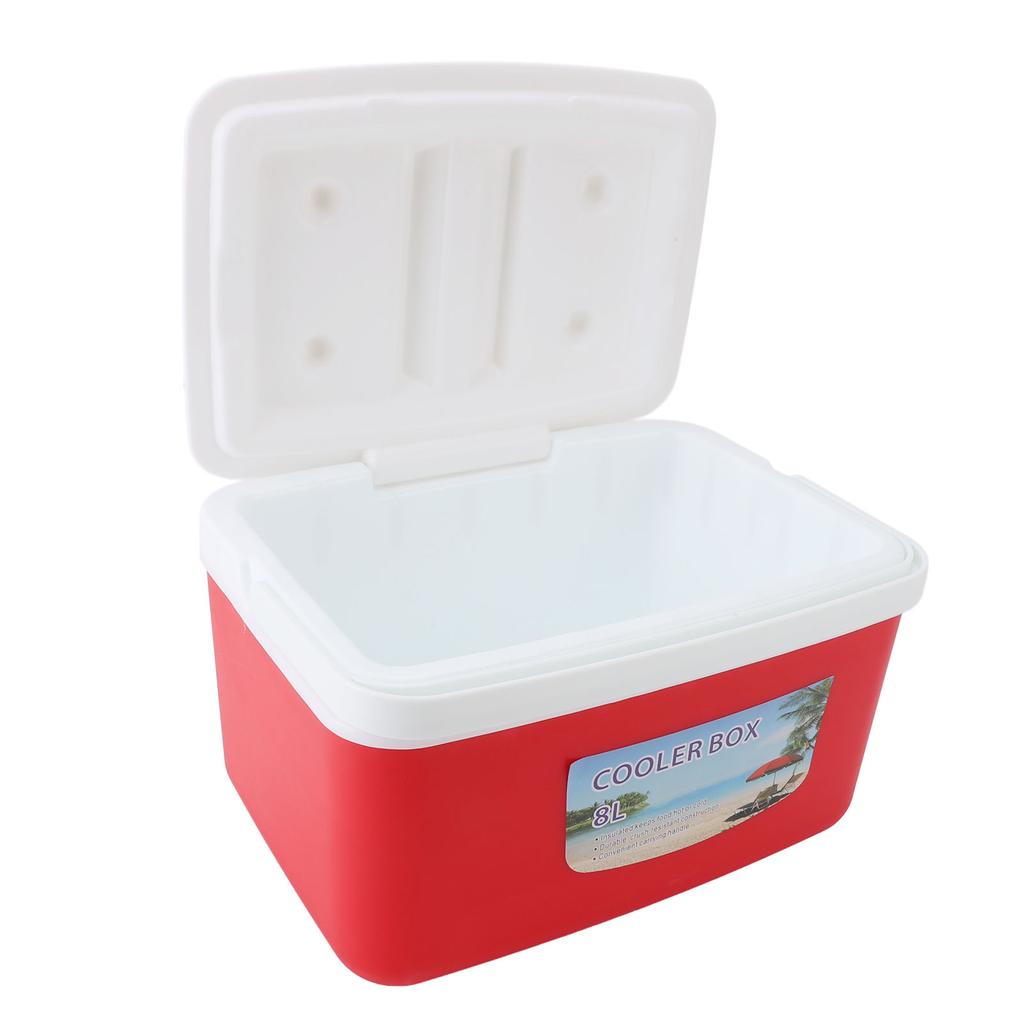 8L Isolierte Tragbare Kühlbox Effiziente Warm-Kalt-Isolierung Tragbare Harte Kühlbox Eisbox für Camping Picknick