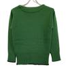 Maison Margiela Green 100% Wool Boat Neck Long Sleeve Knit Tops S greenUsed