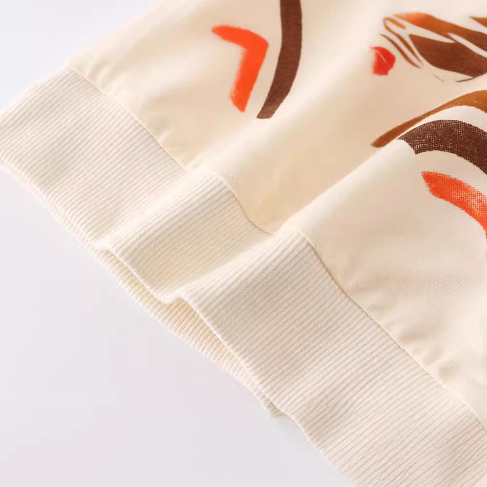 Children's Cartoon Cotton Long Sleeve Sweatshirt - Autumn Wear for Boys, Round Neck, Casual.