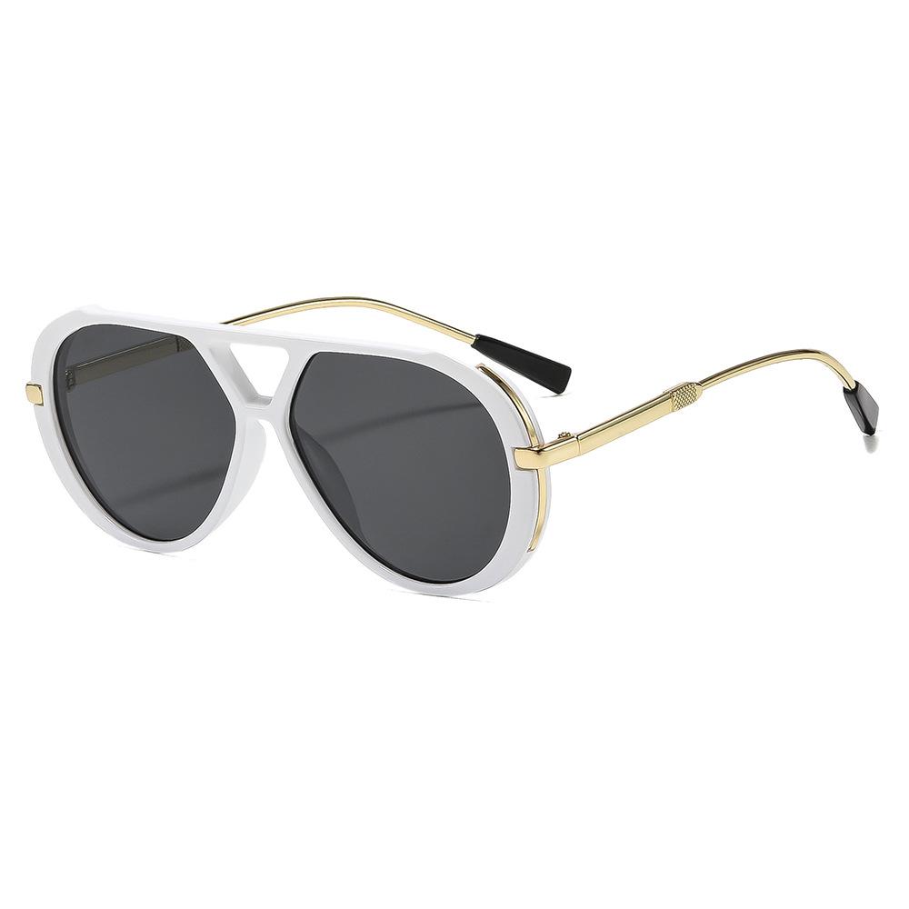 New European and American style pilot sunglasses women's fashion retro large frame sunglasses UV protection