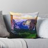 Yosemite National Park Sunset Square Pillowcase Polyester Linen Velvet Printed Zip Decor Pillow Case Home Cushion Cover