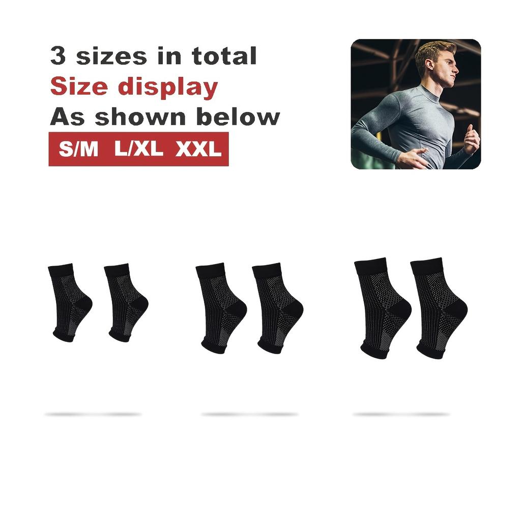 Ankle Support Socks Breathable Plantar Fasciitis Swelling Relief Compression Toeless Socks Women Men Elastic Running Socks