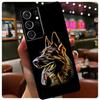 Cartoon German Shepherd Dog Phone Case For Samsung Galaxy S24 Ultra S20 S21 S22 S23 S25 Ultra S9 S10 Plus S25 FE Cover
