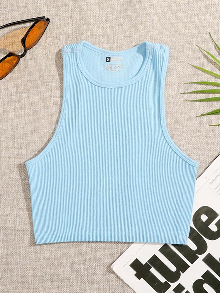 Nahtloses Sport-Yoga-Top - Feuchtigkeitsableitendes & Atmungsaktives Fitness-Tank aus Nylon