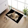 Cute French Bulldog Doormat Black Rubber Anti-Slip Entrance Kitchen Bathroom Door Floor Mat Garage Rug Carpet Footpad