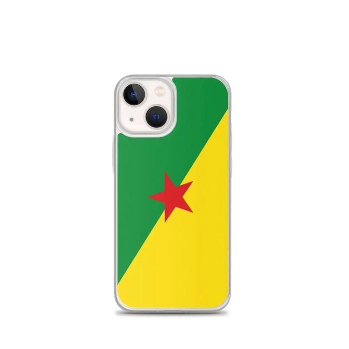 Coque iPhone - Guyane - Drapeau - Souple - Multicolore - Verticale