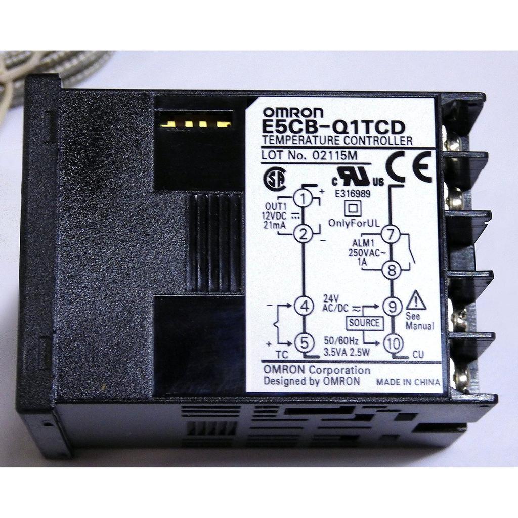 Omron E5CB-Q1TCD AC/DC24 Thermac Temperature Controller, Digital Heater Control Regulator
