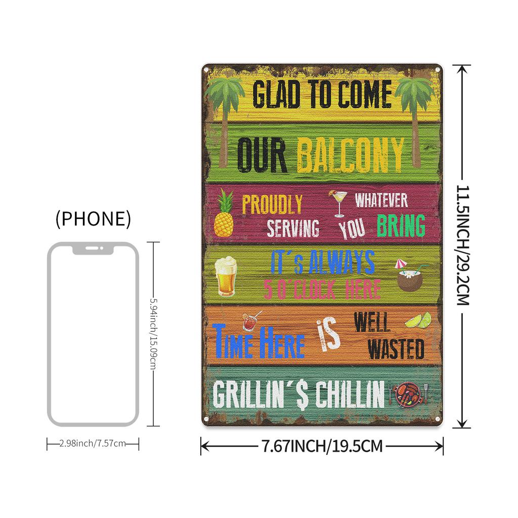 Funny Vintage Foam Wall Art, Antique Metal Tin Plate, Suitable for Home Kitchen Garden Bedroom Bar Bathroom Cafe Decoration