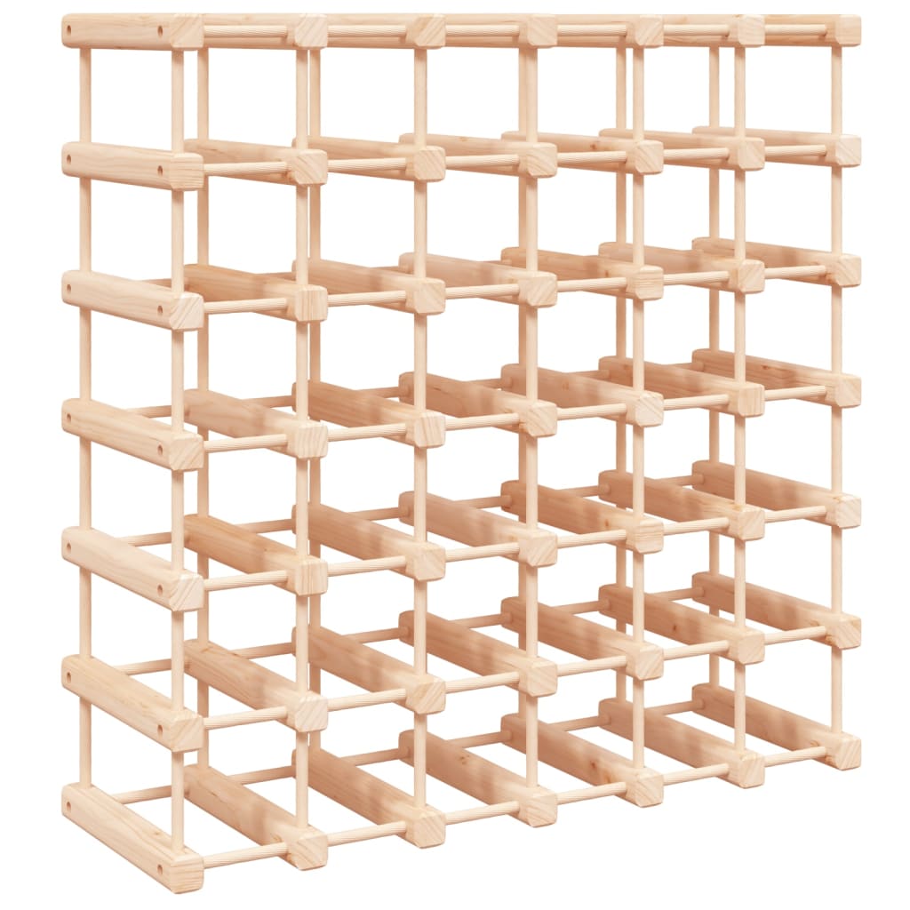 42 Bottle Wine Rack 68.5 x 23 x 68.5 cm Solid Pine Wood