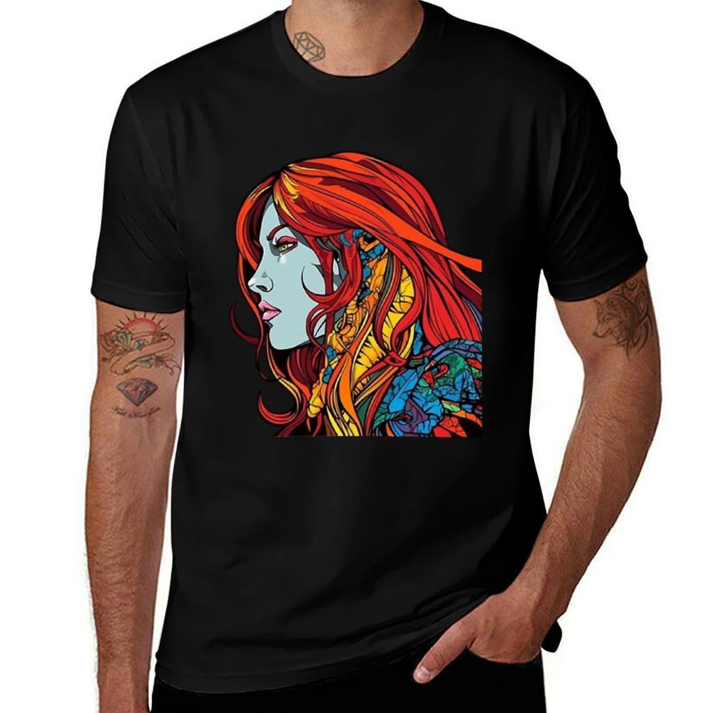 Red Sonja Graffiti Profile Tshirt Sports Basic Short Sleeve Tshirt