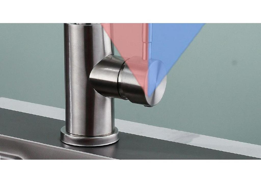 Rotatable Stainless Steel Pull-out Kitchen Faucet with Hot and Cold Function