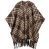 2025 New Women's High-End Color-Block Shawl Cape for Autumn and Winter Travel