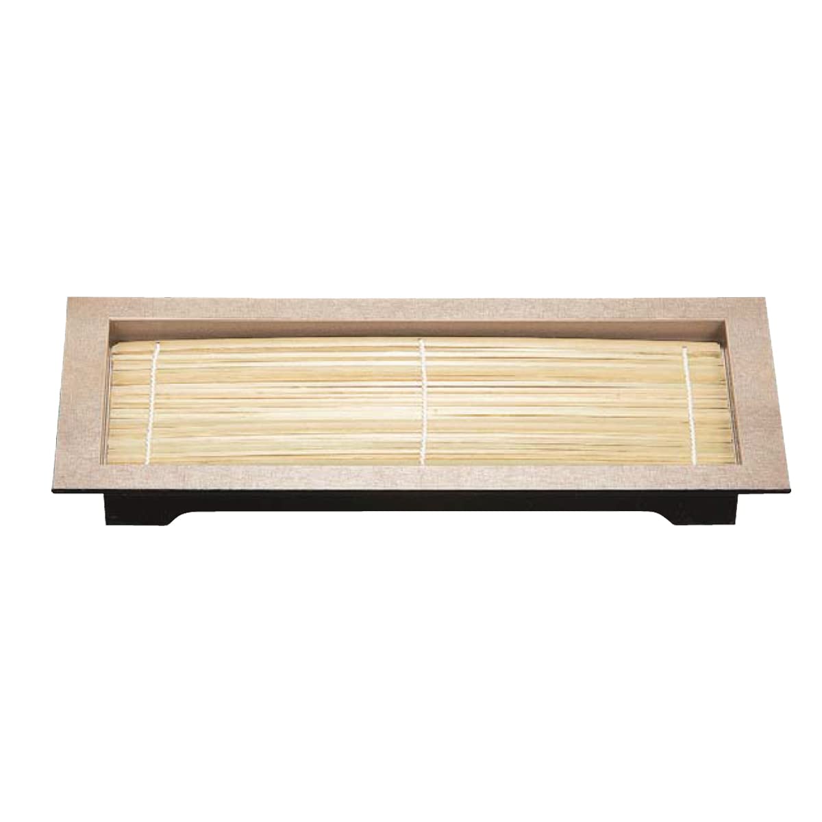 

Soba 34cm Long Rectangular Plate with Fabric Silver x x Made in Japan J-Kitchens Dish, Rim, Brown, Shatter-Resistant Resin, 33.7 17.1 3.5cm,