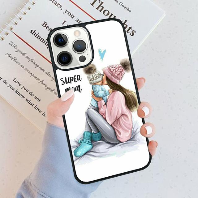 Beautiful Mother Daughter Son Phone Case Cover For iPhone 17 Air 16 15 14 Plus Apple 16 11 12 13 Pro Max Coque
