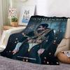Michael Jackson Pop Theme Printed Blanket Warm Comfortable Fleece Blanket For Camping Travel Home Decor Holiday Gift