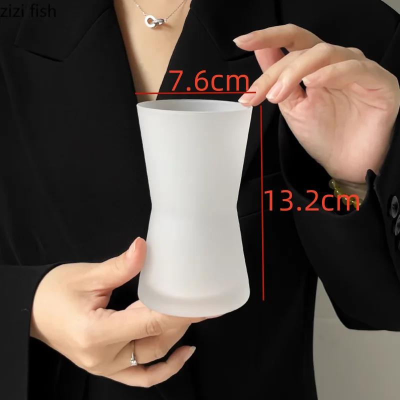 White Frosted Glass Cup Household Drinkware Water Cups Teacup Juice Cup Coffee Cups Wine Glass Drinking Glasses Coffee Mugs 350ml
