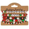 Bohemian World Cup National Pattern Seed Bead Pendant Bracelet Set