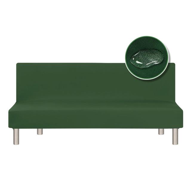

Waterproof Elastic Sofa Cover Without Armrest Stretch Tight Fit Slipcovers For Hotel Banquet Couch S Size зелёный