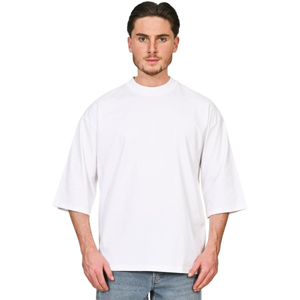 Casual Classics Unisex Adult Combed Ringspun Cotton Extended Neckline Oversized Short-Sleeved T-Shirt