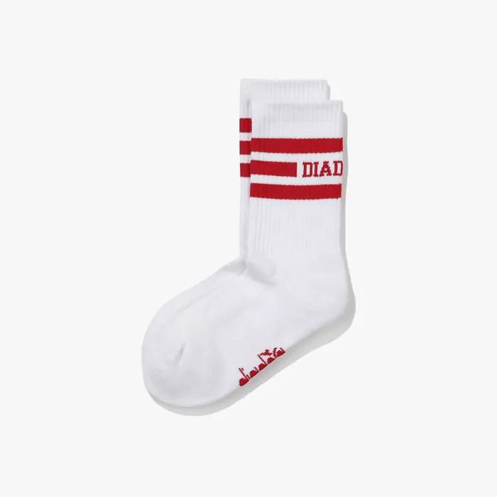 Striped Mid-Quarter Socks RED