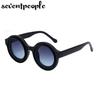 Punk Round Sunglasses Men  Luxury Brand Design Steampunk Sun Glasses For Male Summer New Fashion Small Frame Shades Eyewear