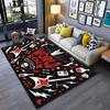 1Pc Musical Elements Printed Circular Carpet, Home Door Mat, Outdoor Travel Protection Carpet A8
