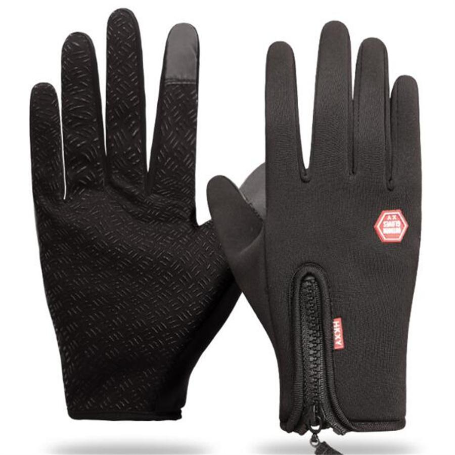 

Touchscreen Winter Gloves, Waterproof Thermal Gloves with Non-Slip Palm for Cycling, Skiing, Outdoor Sports L чёрный