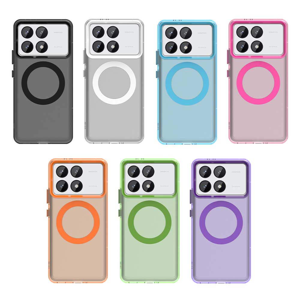 Magsafe Matte Phone Case For Xiaomi Redmi K70 K70 Ultra K70 Pro K70E Magnetic Wireless Charging Shockproof Back Cover