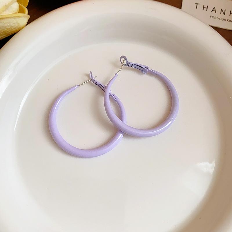 Dopamine smooth round earrings sweet personality earrings simple earrings