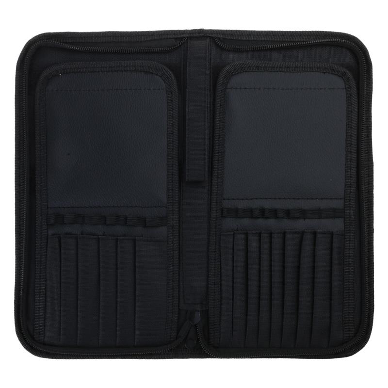 

Women Foldable Stand-Up Makeup Brush Bag Organizer 15 Pockets Travel Cosmetics Holder Toiletry Case for Beauty Tool 1