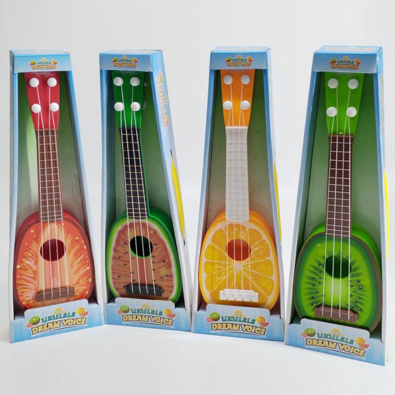 Playing Cartoon Fruit Guitar Toy Children'S Early Education Musical Instrument Ukulele Gift Ground Marketing