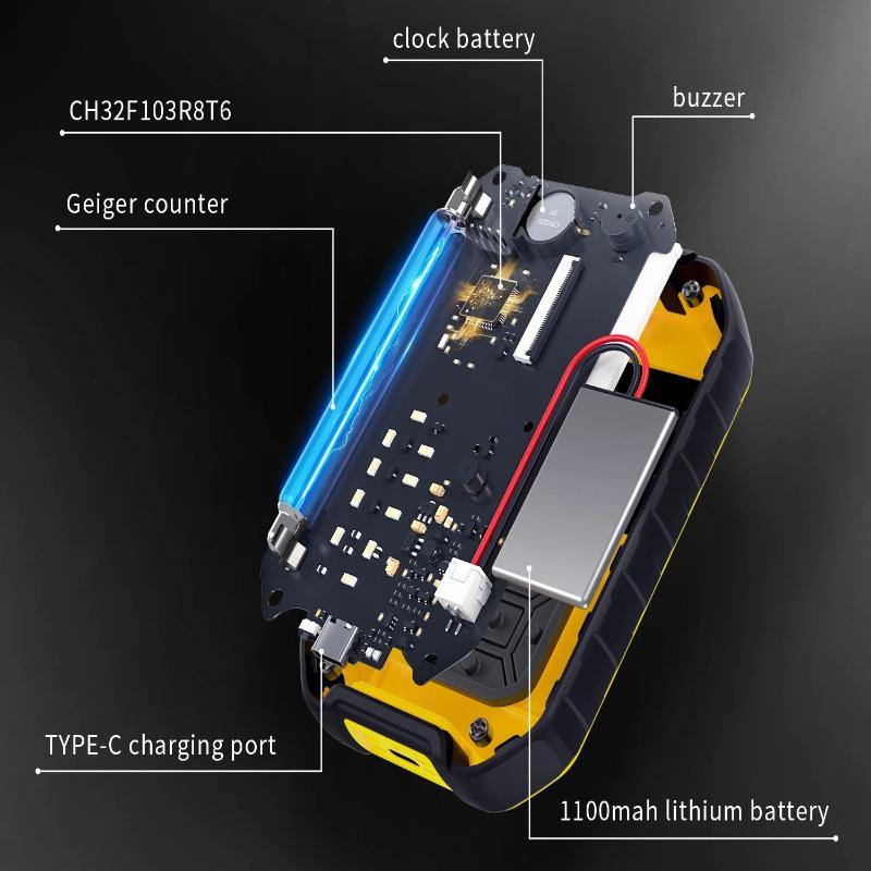 Multifunctional Geiger Counter Nuclear Radiation Detector Personal Dosimeter Radioactivity Test Professional Testing Equipment Radiation Prevention