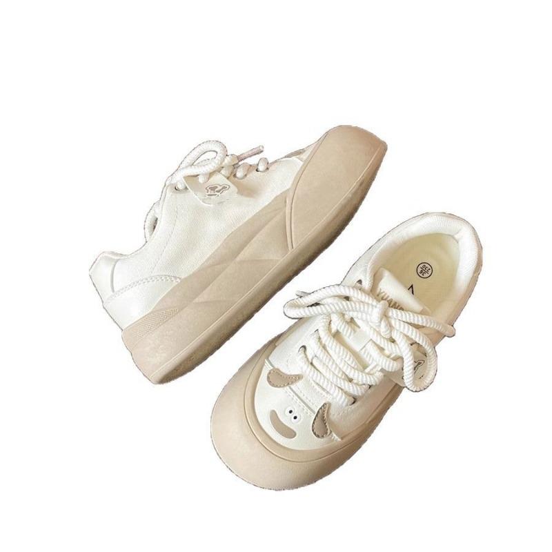 High-value casual board shoes women's new spring versatile shoes platform white shoes bread shoes women