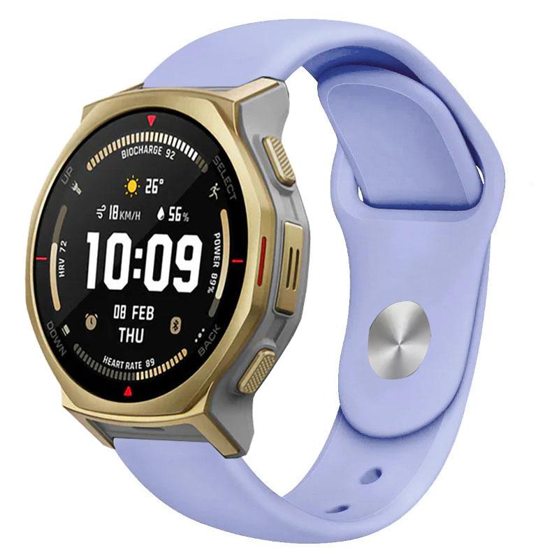 

18/20/22mm Silicone Strap For Amazfit T-REX3 Pro 48mm 44mm Sport Comfortable Wristband For Amazfit Helio Balance 2-1/Bip 6 Belt T-REX3 Pro 48mm лиловый
