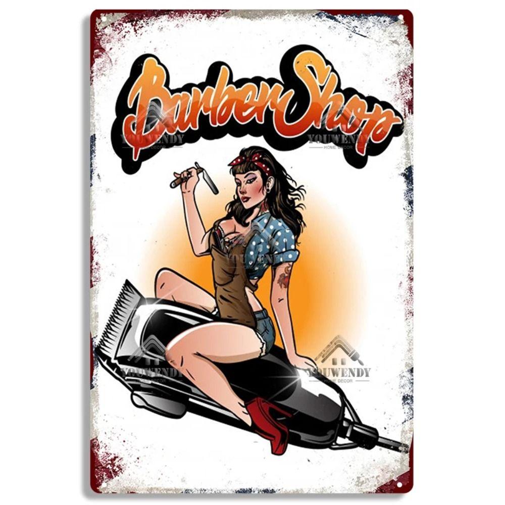 Real Barber Aluminum Wall Sign Barber Shop Decor 20x30cm
