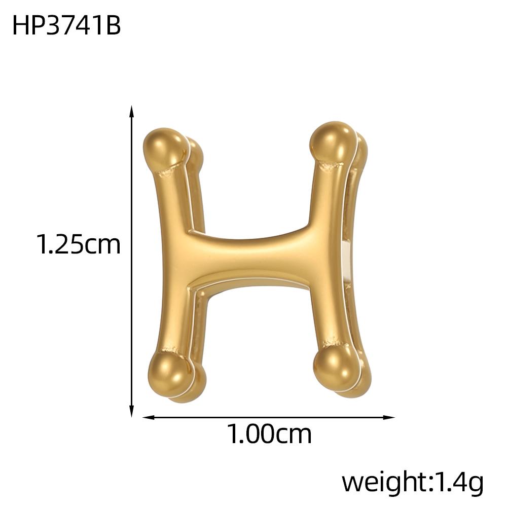 CARLIDANA Initial Alphabet Charms Gold Plated High Quality Stainless Steel Chunky Bubble 26 Letter Pattern Pendant Gift Jewelry