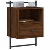 VidaXL Wall-mounted Bedside Table Brown Oak 40x30x61 Cm Engineered Wood 833441