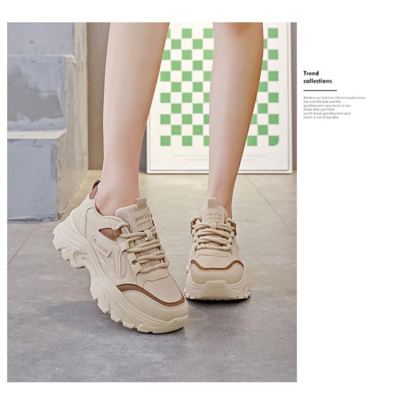 Women Thick Sole Mesh Breathable Casual Sports Dad Sneakers